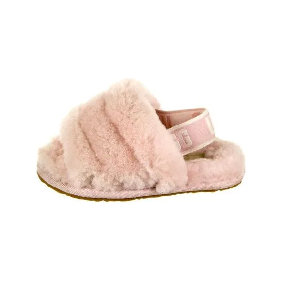 UGGToddler Girls' Logo Print Shearling Sandals size 10 toddler