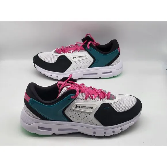 Under Armour Summit Trek White Teal Pink Sneakers Mens Size 9 3028345 102