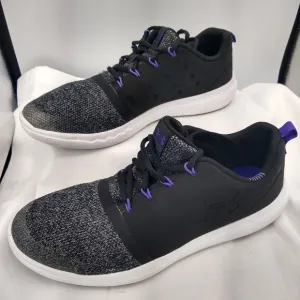 UnderArmour 5Wmns 7Y Sport  LaceUp Black Purple Knit Neoprene Camo Sole Sneakers