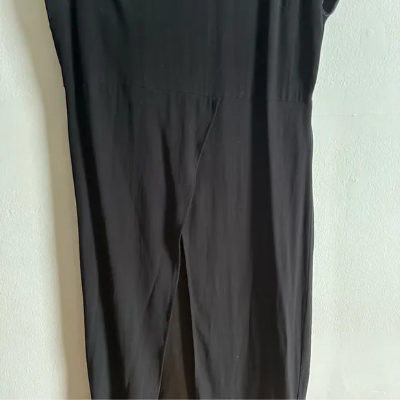 Universal Standard Sz S Black Relaxed High Slit Midi Dress