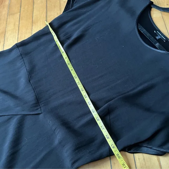 Universal Standard Sz S Black Relaxed High Slit Midi Dress