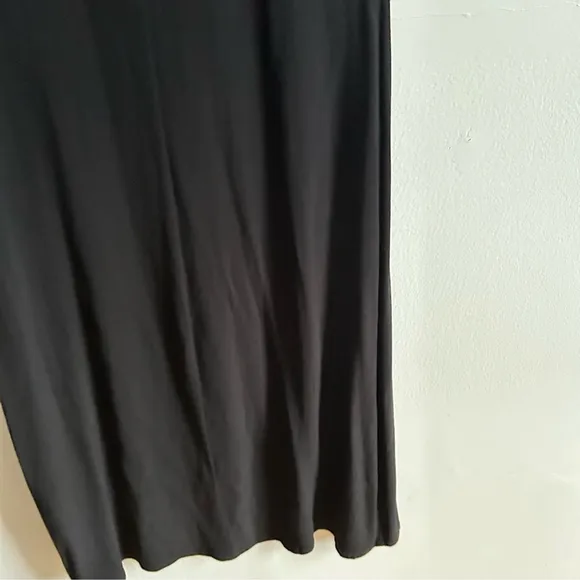 Universal Standard Sz S Black Relaxed High Slit Midi Dress