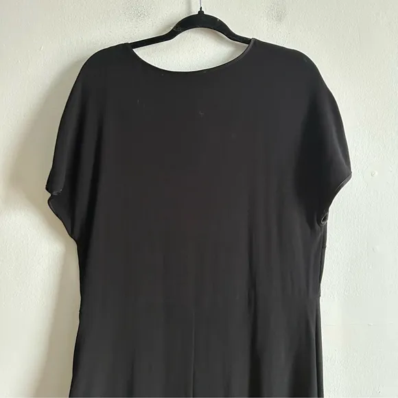 Universal Standard Sz S Black Relaxed High Slit Midi Dress