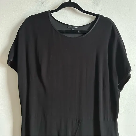 Universal Standard Sz S Black Relaxed High Slit Midi Dress
