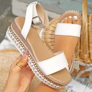 Vacation Ankle Strap Wedge Sandals For Women