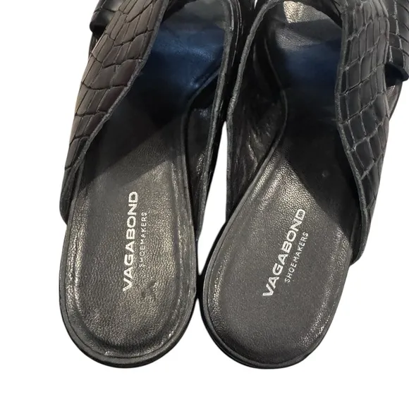Vagabond Black Lindi Flatform Sliders 37