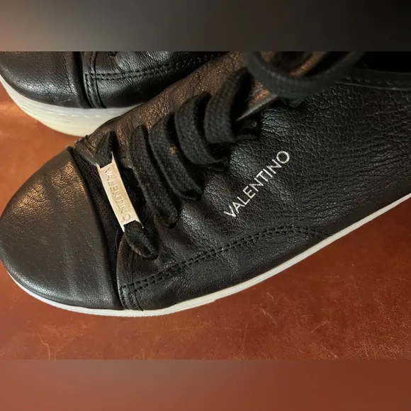 Valentino Black Leather Sneakers 10