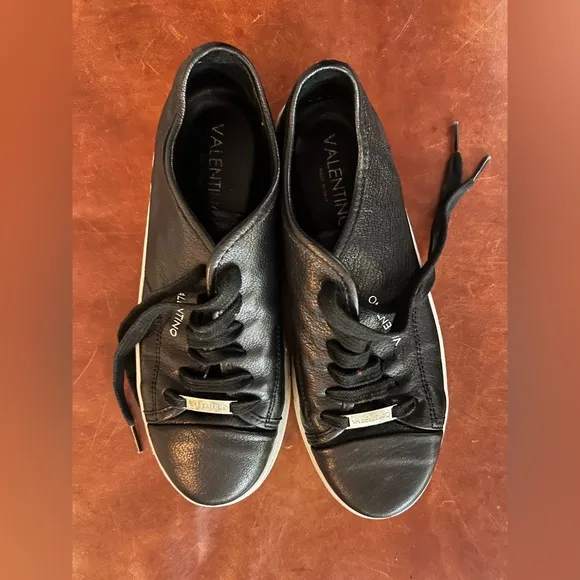 Valentino Black Leather Sneakers 10