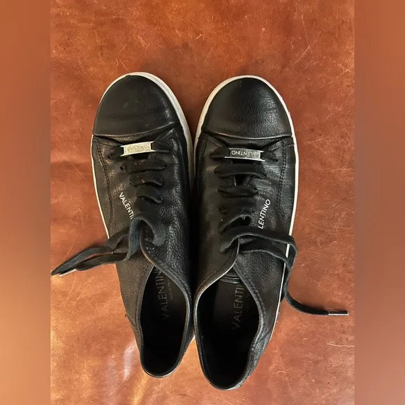 Valentino Black Leather Sneakers 10