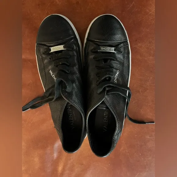 Valentino Black Leather Sneakers 10