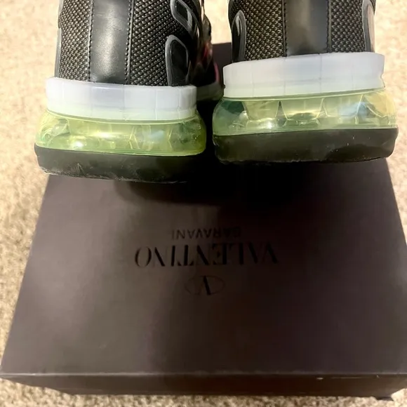 Valentino Mens Black and Pink Camo Sneakers