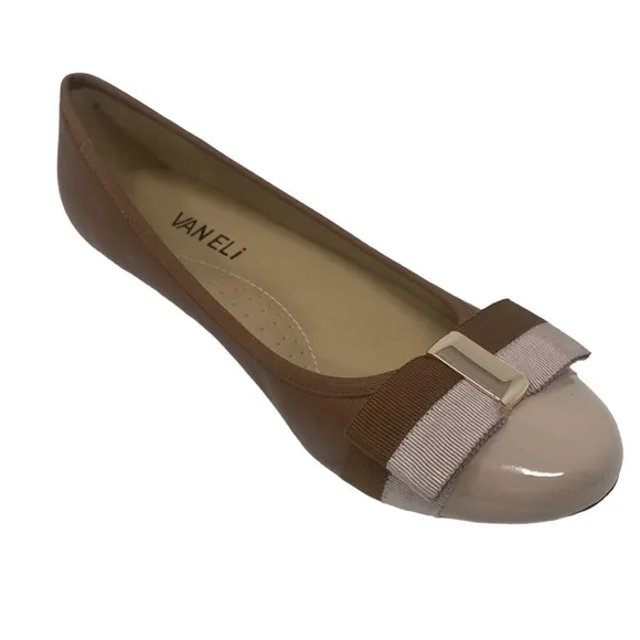 VANELI Salia Cognac Nappa Pink Ballet Flat Slight Heel Padded Women’s Size 7M