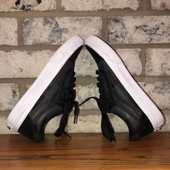 Vans 6 Era Unisex Lace Leather Checkers Suede White Sole Asphalt Black Sneakers