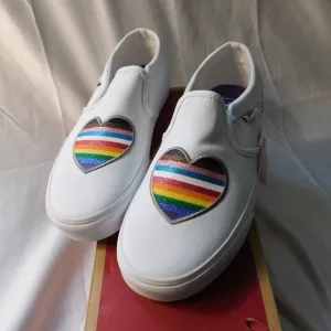 VANS Asher Pride Glitter Sneakers Size 8 New