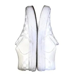 VANS Asher White Check Slip On Sneaker Youth Size 3