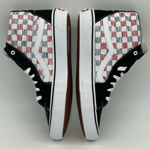 Vans Black and Red Checkered Sneakers