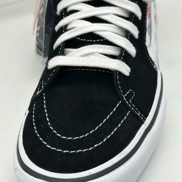 Vans Black and Red Checkered Sneakers