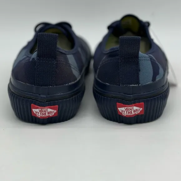Vans Blue and Black Sneakers with Canvas Material and Low-Top Design
