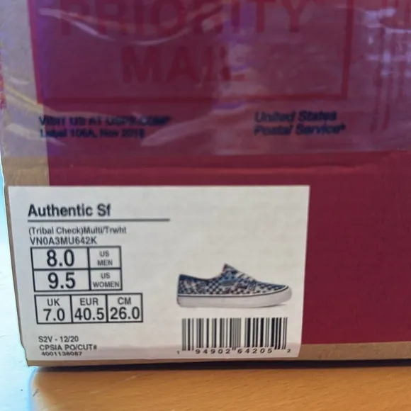 Vans Blue and Pink Sneakers with Gradient and Checkered Design