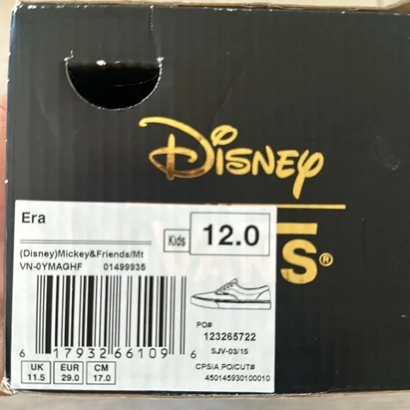 VANS DISNEY Youth as 12 sneakers