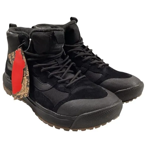 Vans Hiking Boots Men 9 Black Ultrarange EXO Hi MTE 1 Suede Lace Up Sneaker NEW