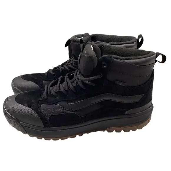 Vans Hiking Boots Men 9 Black Ultrarange EXO Hi MTE 1 Suede Lace Up Sneaker NEW