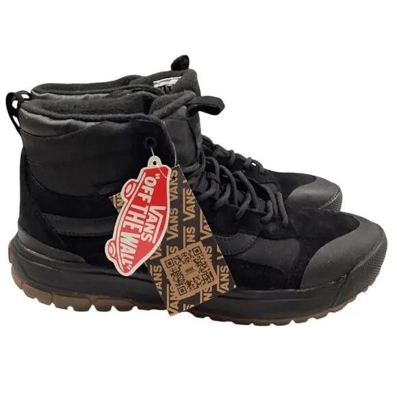 Vans Hiking Boots Men 9 Black Ultrarange EXO Hi MTE 1 Suede Lace Up Sneaker NEW