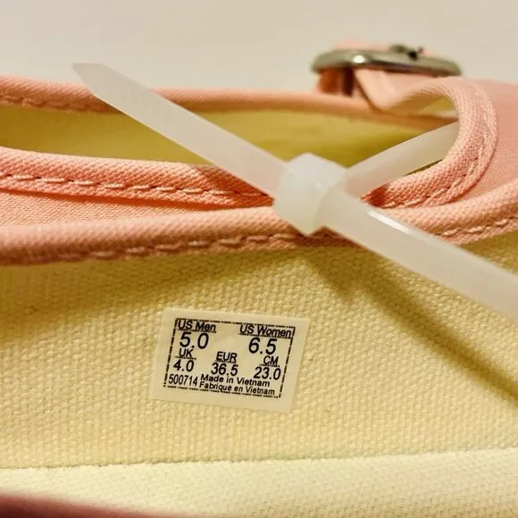 VANS Mary Jane Women's 6.5 Shoes Ballet Chintz Rose Pink Satin White VN000CRRCHN