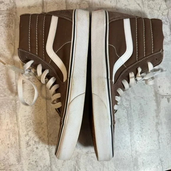 Vans Mens 8.5 Women’s 10 Sk8-Hi Sneakers Rain Drum/True White