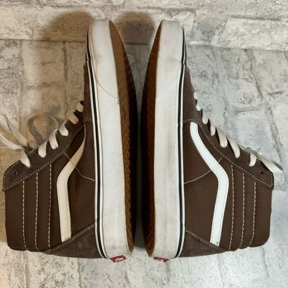 Vans Mens 8.5 Women’s 10 Sk8-Hi Sneakers Rain Drum/True White