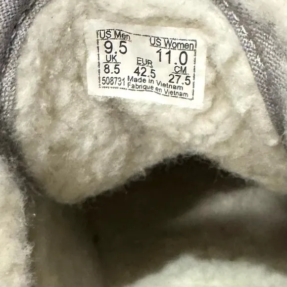 Vans Men’s  Old Skool Cozy Hug Drizzle Marshmallow Sherpa Sneakers Gray Sz 9.5
