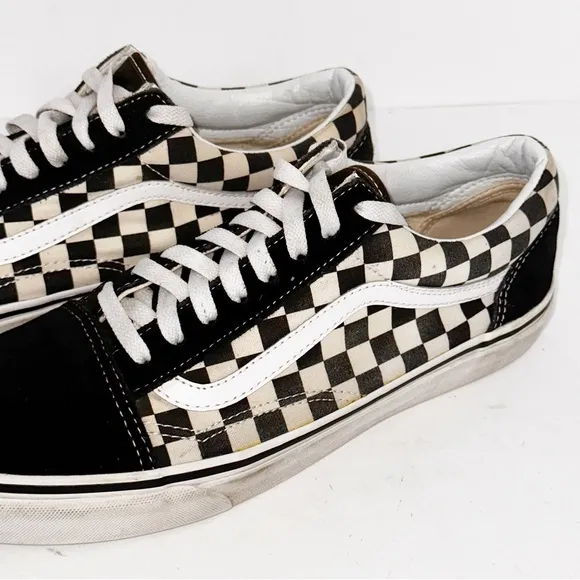 Vans Old Skool 36 DX Sz 10.5 Sneakers in black/check Lace-Up