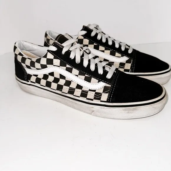 Vans Old Skool 36 DX Sz 10.5 Sneakers in black/check Lace-Up