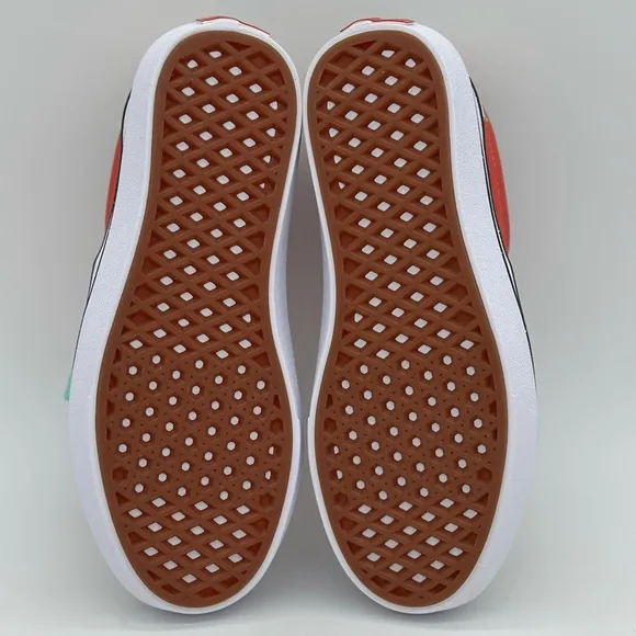 Vans Red and Blue Checkered Sneakers Vibrant Design