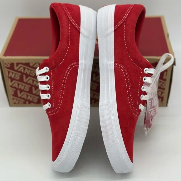 Vans Red and White Sneakers