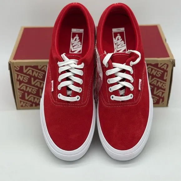 Vans Red and White Sneakers