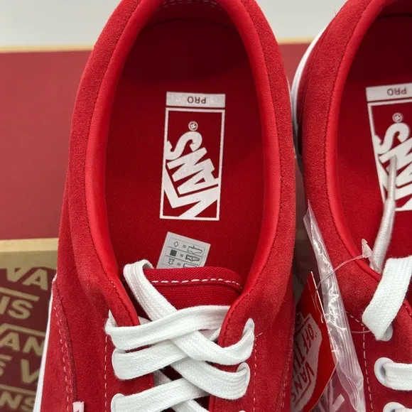Vans Red and White Sneakers