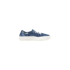 Vans Rubber Sole Textile Lined Fabric Shoes Women Blue Sneakers