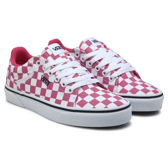 Vans Seldan Checkerboard Sneakers Honeysuckle Pink Youth Size 4 Women’s Size 6