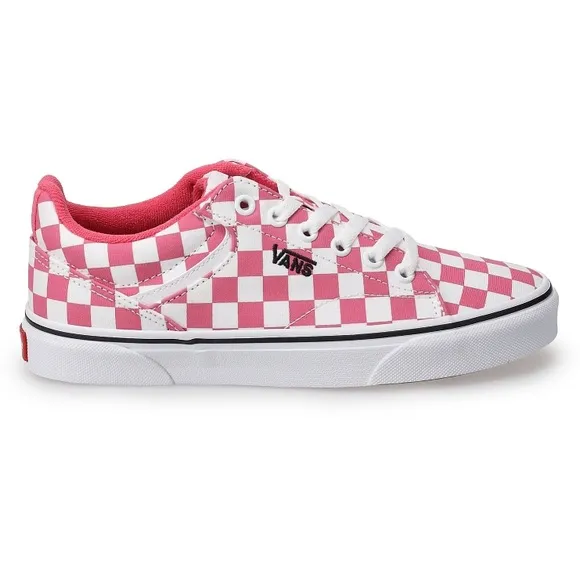 Vans Seldan Checkerboard Sneakers Honeysuckle Pink Youth Size 4 Women’s Size 6