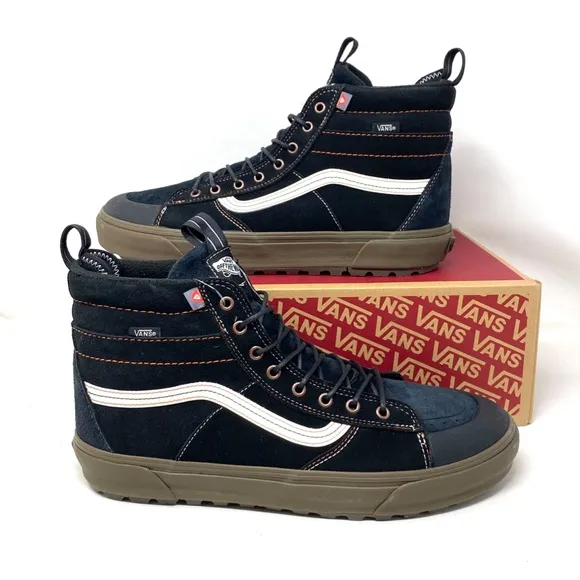 VANS Sk8-Hi MTE-2 Shoes High Top Black Khaki Suede Women’s Boots VN0A5KYCZF5