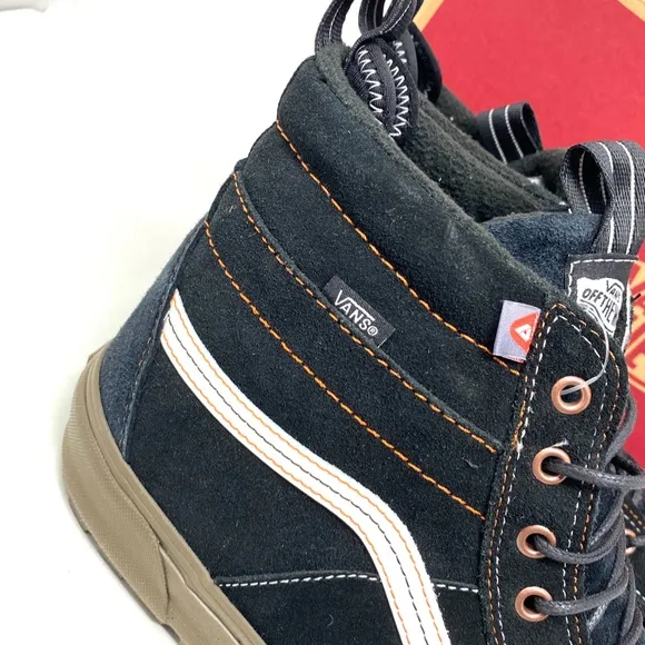 VANS Sk8-Hi MTE-2 Shoes High Top Black Khaki Suede Women’s Boots VN0A5KYCZF5