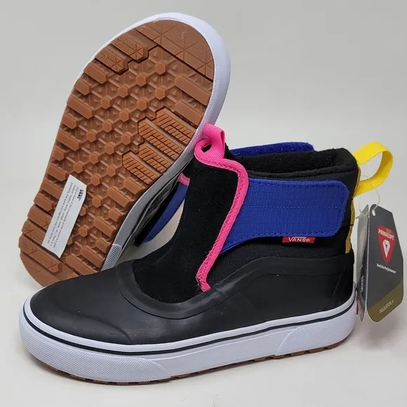Vans Slip-On Hi Terrain V MTE-1 Shoes Boots Kids Size 2.5 Black Multi Color New