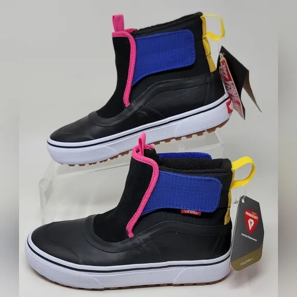 Vans Slip-On Hi Terrain V MTE-1 Shoes Boots Kids Size 2.5 Black Multi Color New