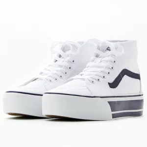 VANS White &amp; Navy Sk8-Hi Tapered Stackform Sneakers 9 Men and 10.5 Women NWOB