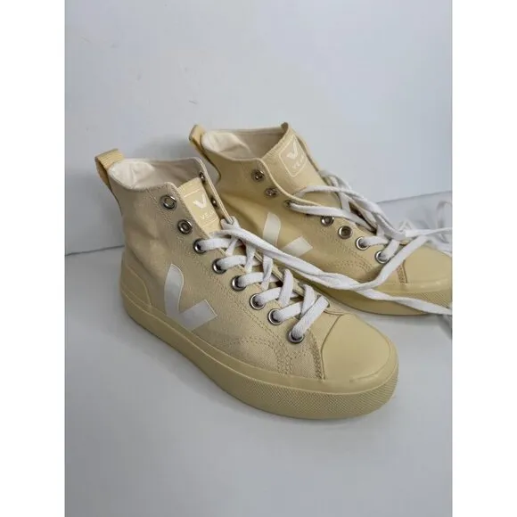 Veja Wata II Butter White High Top Sneakers Canvas Women's EU 36 US 5 UK 3 NEW