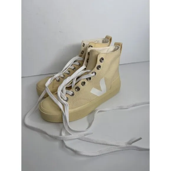 Veja Wata II Butter White High Top Sneakers Canvas Women's EU 36 US 5 UK 3 NEW