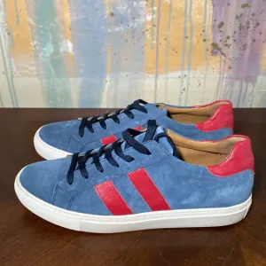 VellaPais Duboce Fine Blue Suede Leather Cool Casual Lace up Sneakers Mens 11