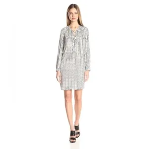 VELVET BY GRAHAM &amp; SPENCER ZOEY LACE UP DRESS L