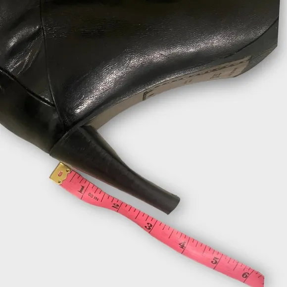 Vero Cuoio Soft Italian Leather Pull on Heeled Boots Sz 6